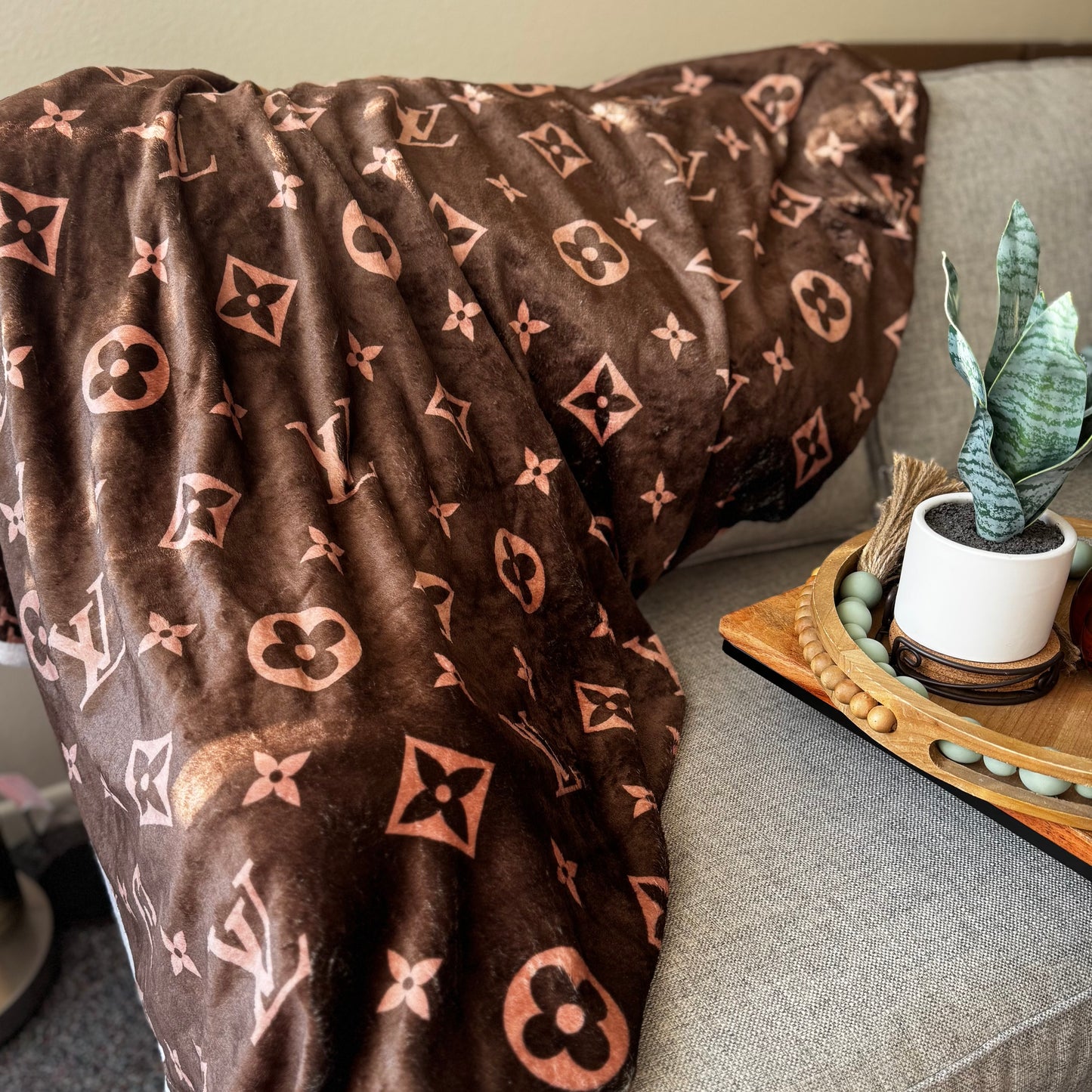 Custom Minky 58”x40” Blanket/Throw (Single Sided)