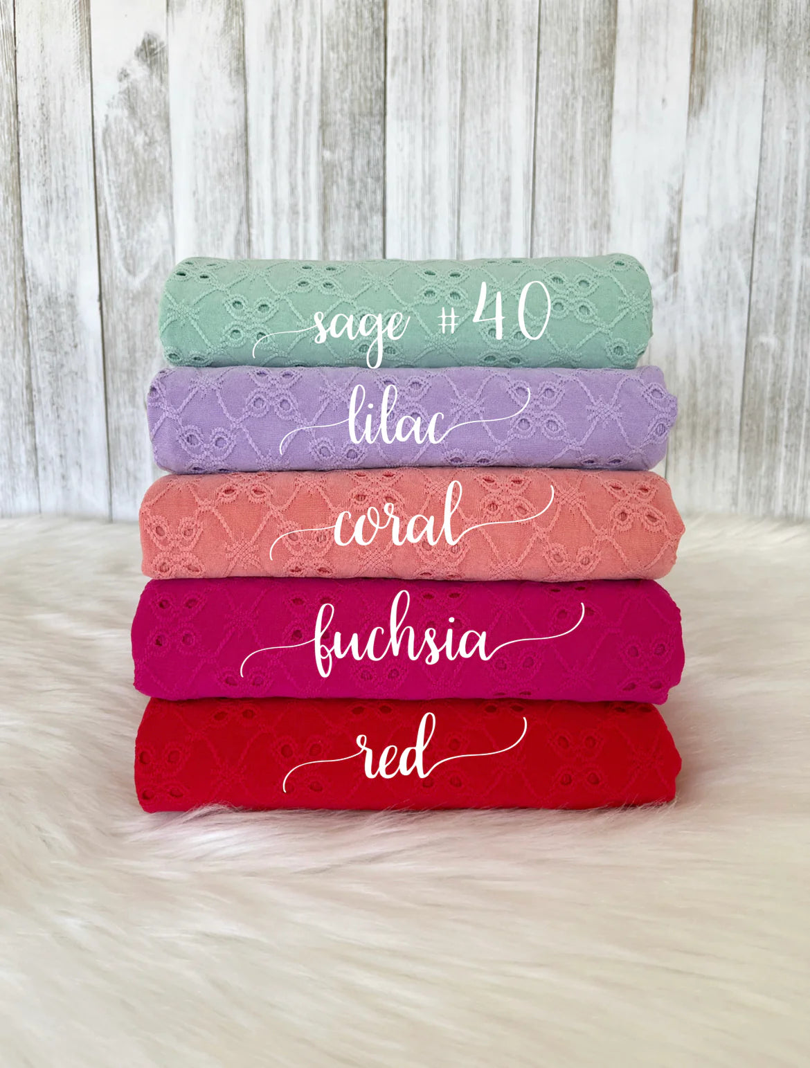 Eyelet Stacked Piggies - Pick Your Color (Pastels/Spring) π