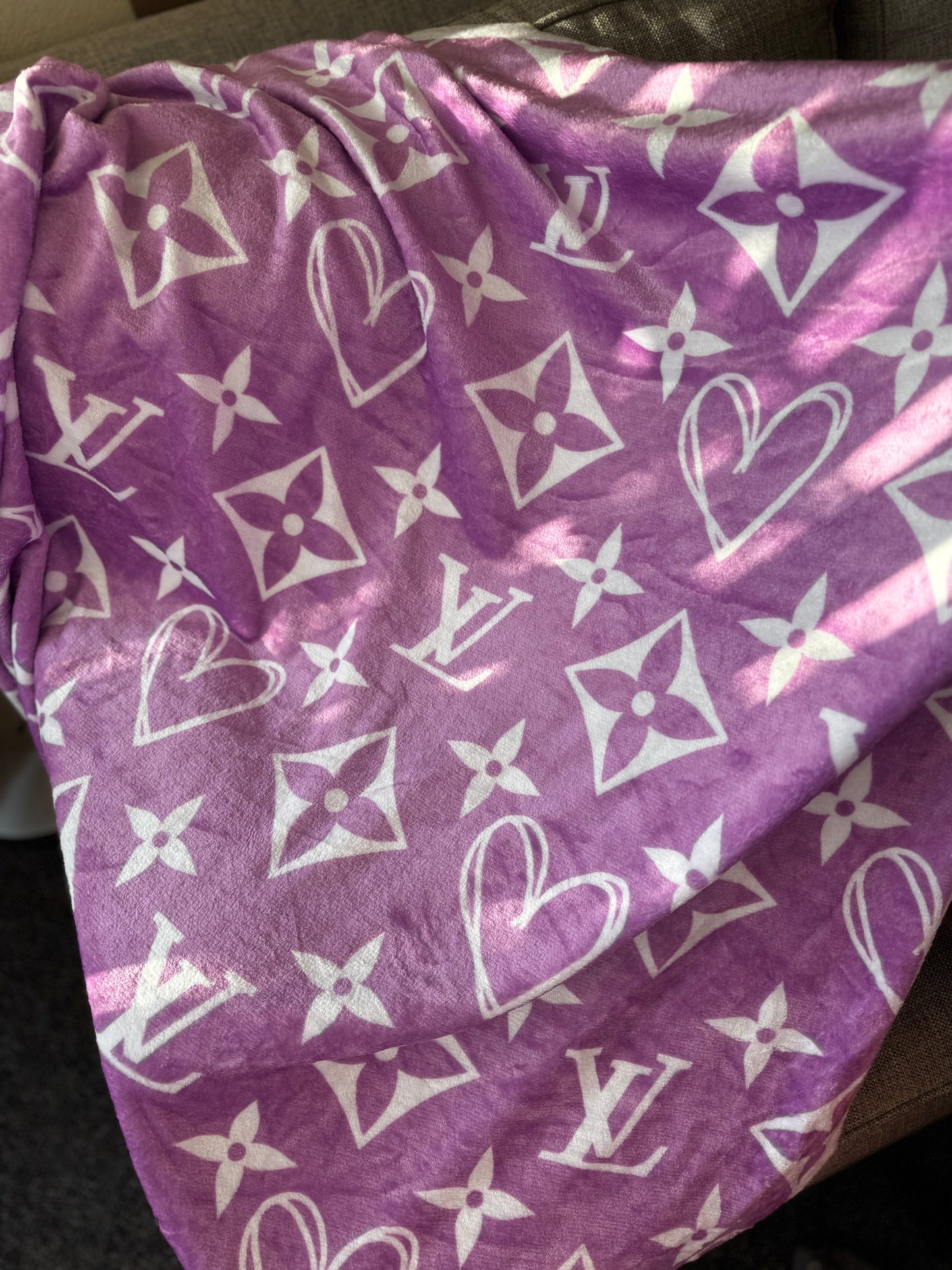 Custom Minky 58”x40” Blanket/Throw (Single Sided)