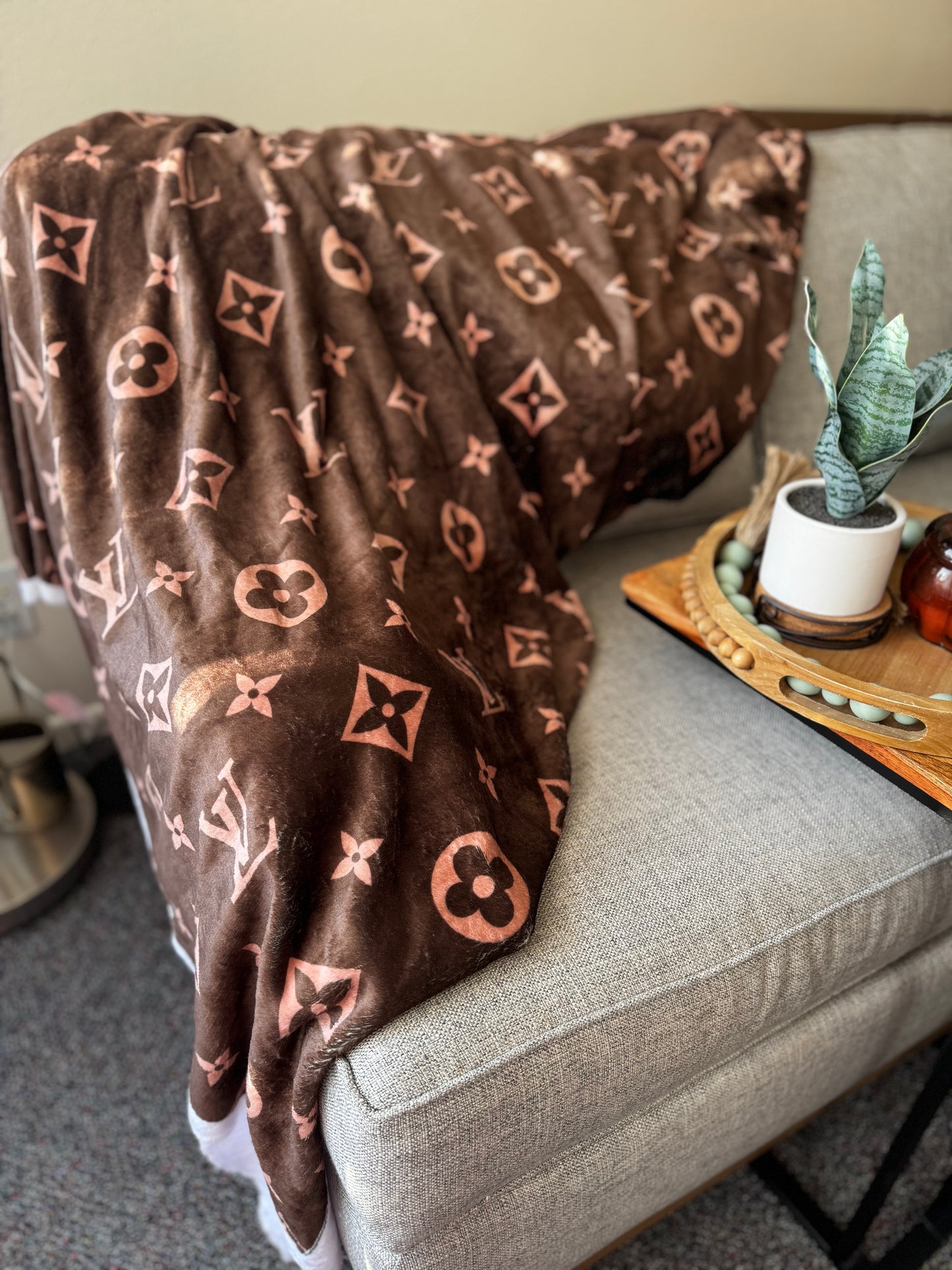 Custom Minky 58”x40” Blanket/Throw (Single Sided)