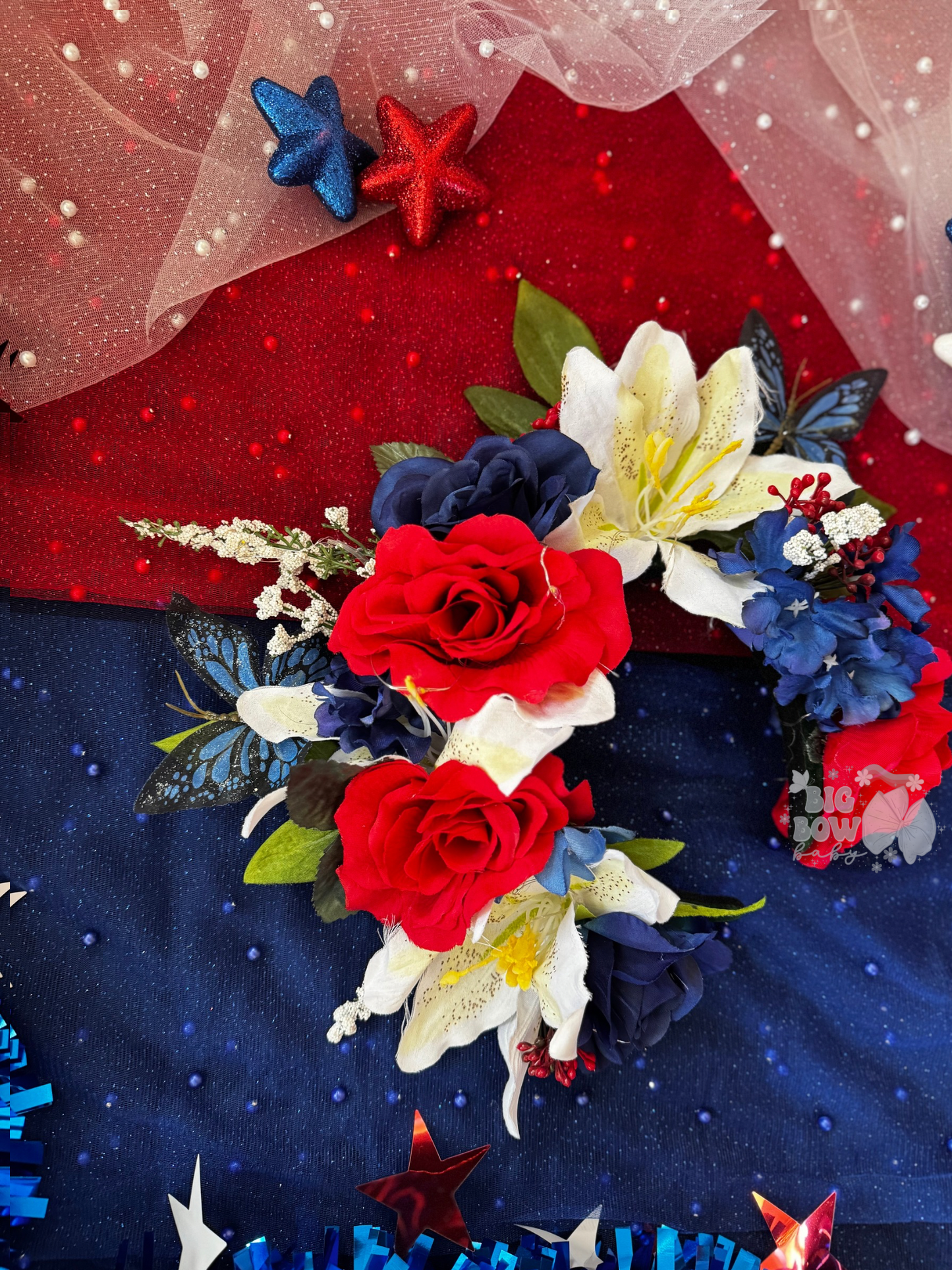 Patriotic Flower Crown πΊπΈ πΉ (Light Up Option)