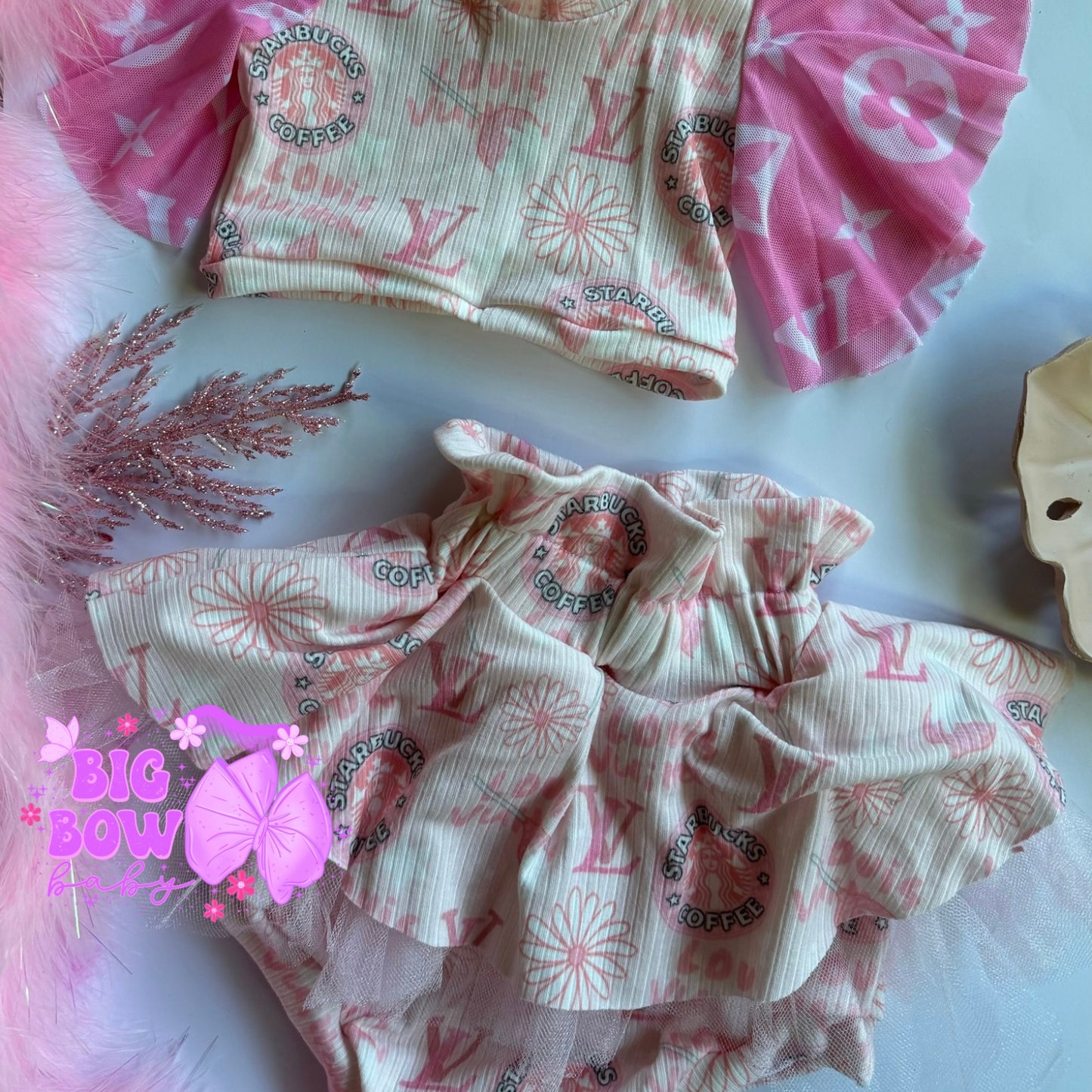 Boujee Starbs Flutter Sleeve & Skirted Bummies - Top & Bottom Options