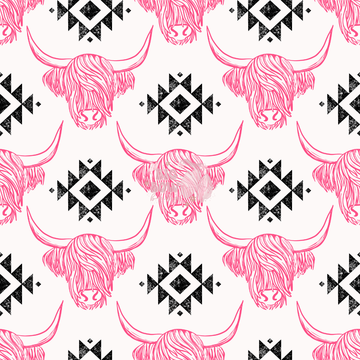 Pink Highland Cows