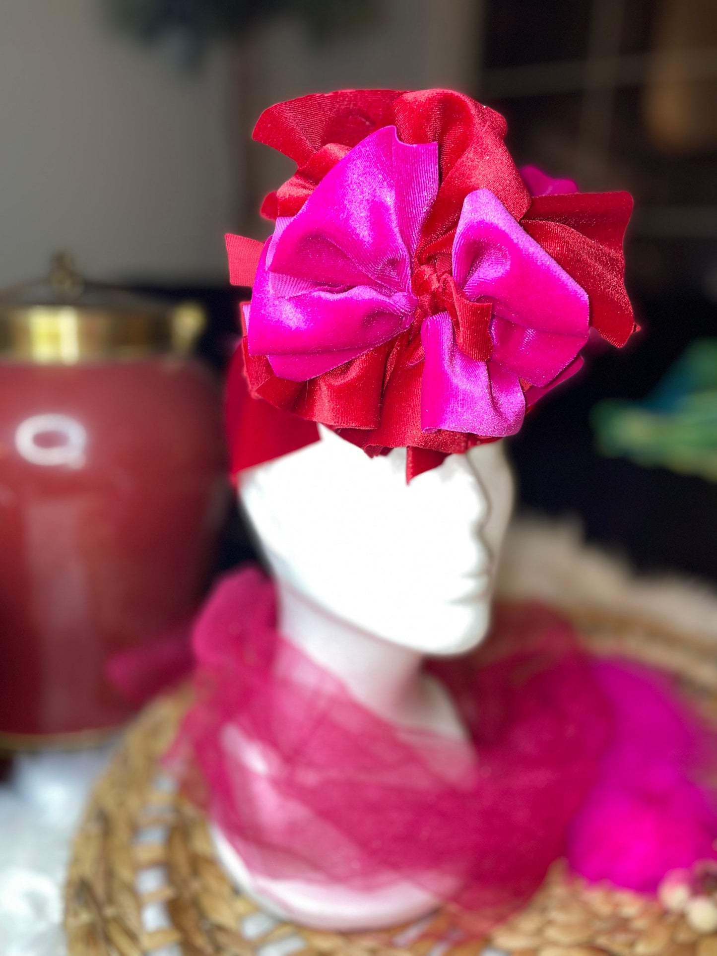 Pink π Velvet Shredded Wrap