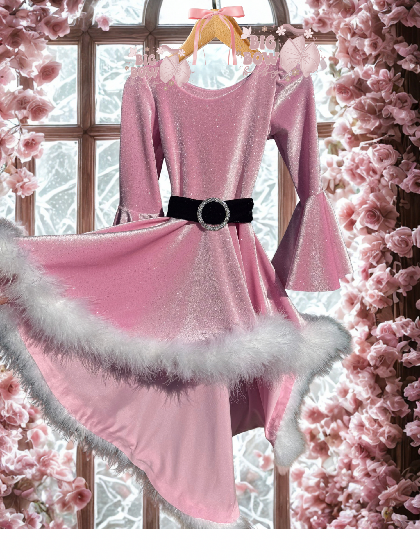 Merry Pink 💖 - GLITTER PINK VELVET (Choose A Style)