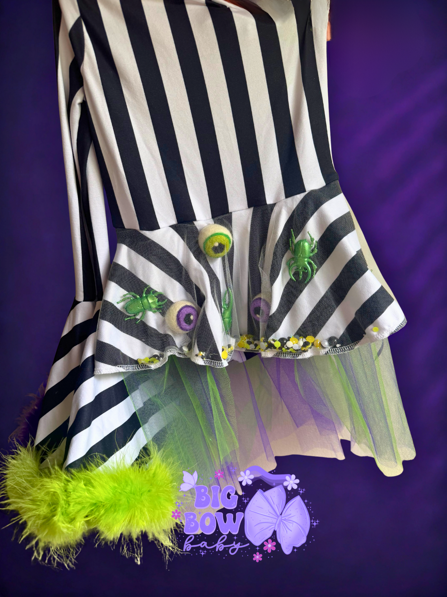 Beetlejuice OTT Shaker Outfit (BEETLES & EYES GLUED TO DRESS TO STAY UP)