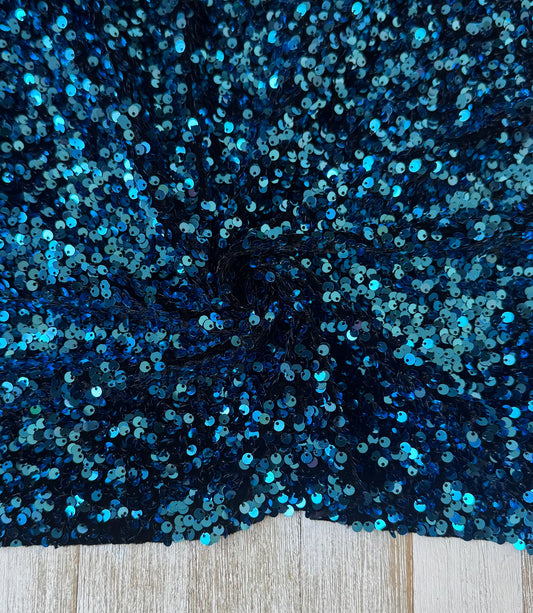 Cobalt Blue Sequins (On Velvet)