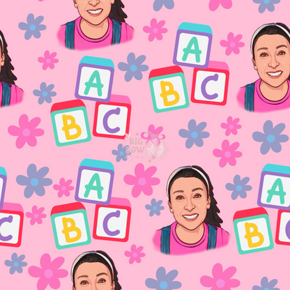 Pink Floral Ms. Rachel