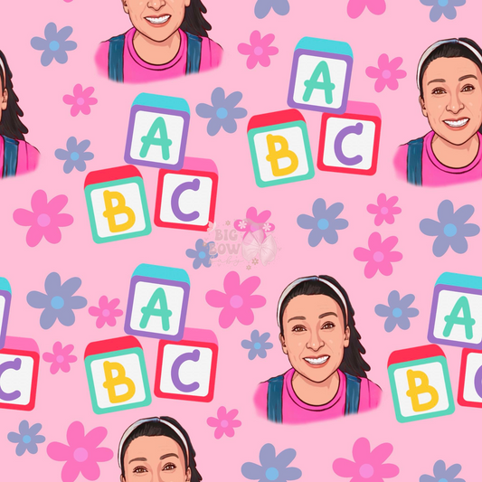 Pink Floral Ms. Rachel