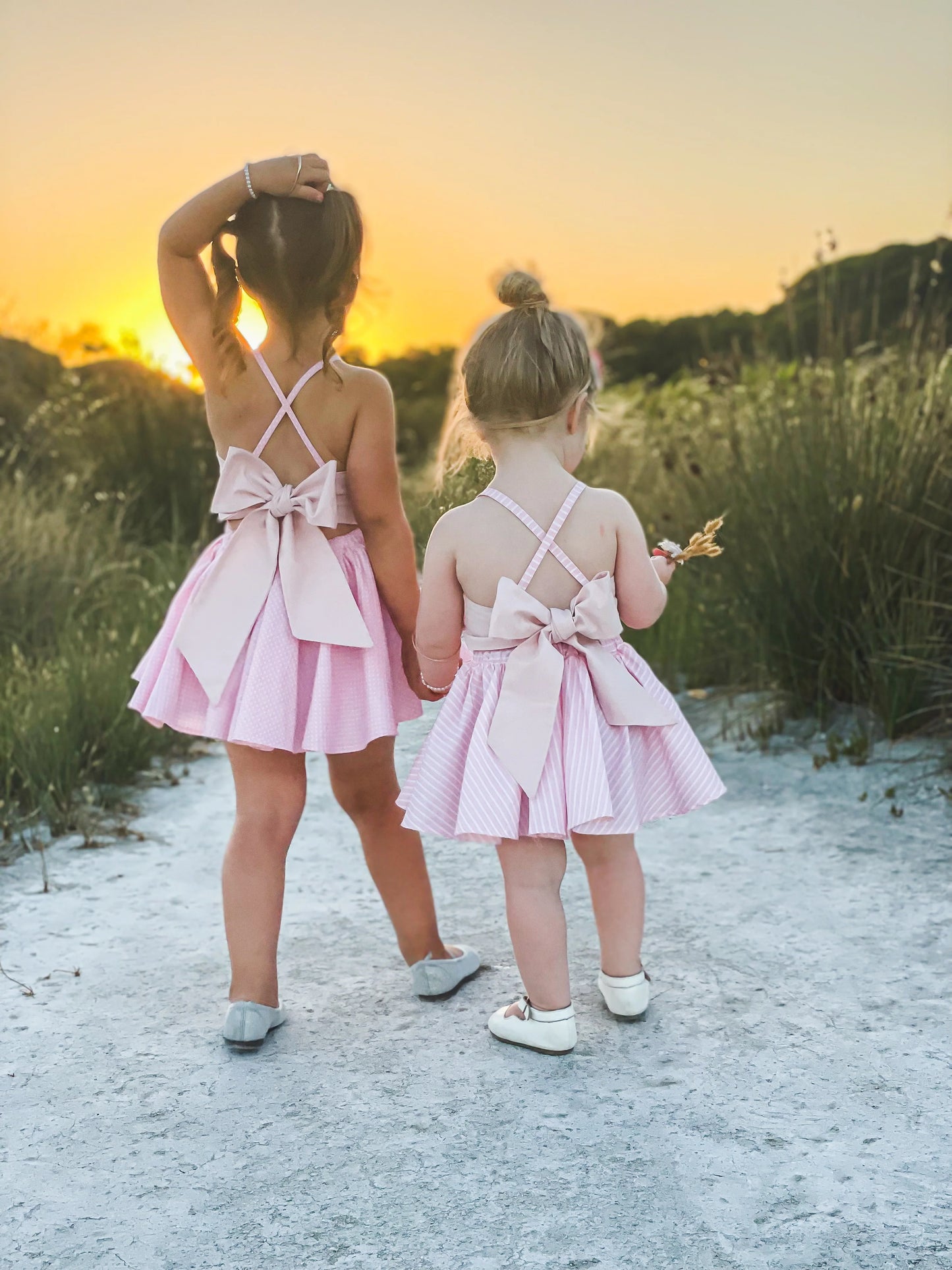 Bubblegum GF - Flowy Satin & Bow Back Amoree Dress - Pick Your Size