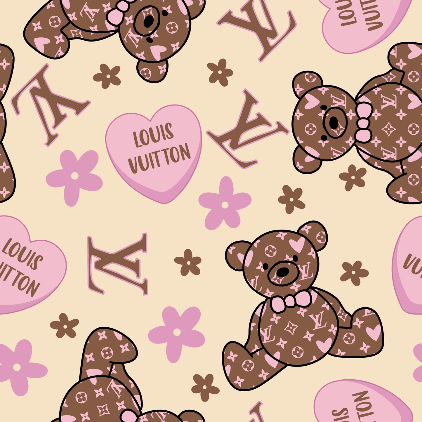 Boujee Teddy Bear Hearts