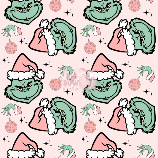 Green Guy on Pink
