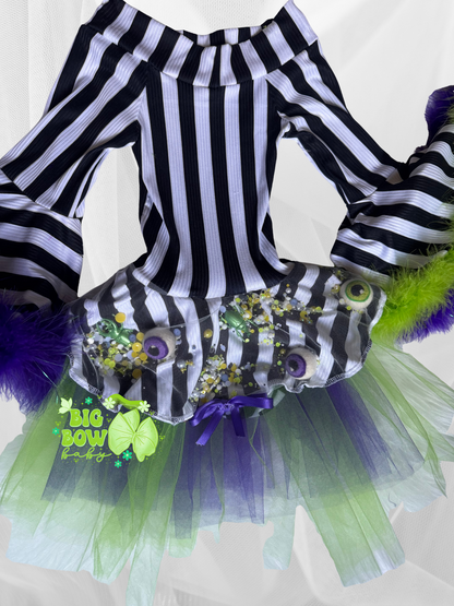 Beetlejuice OTT Shaker Outfit (BEETLES & EYES GLUED TO DRESS TO STAY UP)