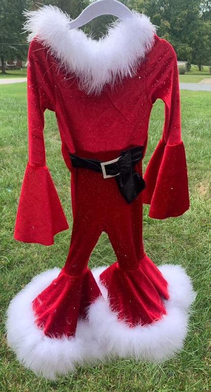 Mrs. Clause Boujee Bell Romper & Bow