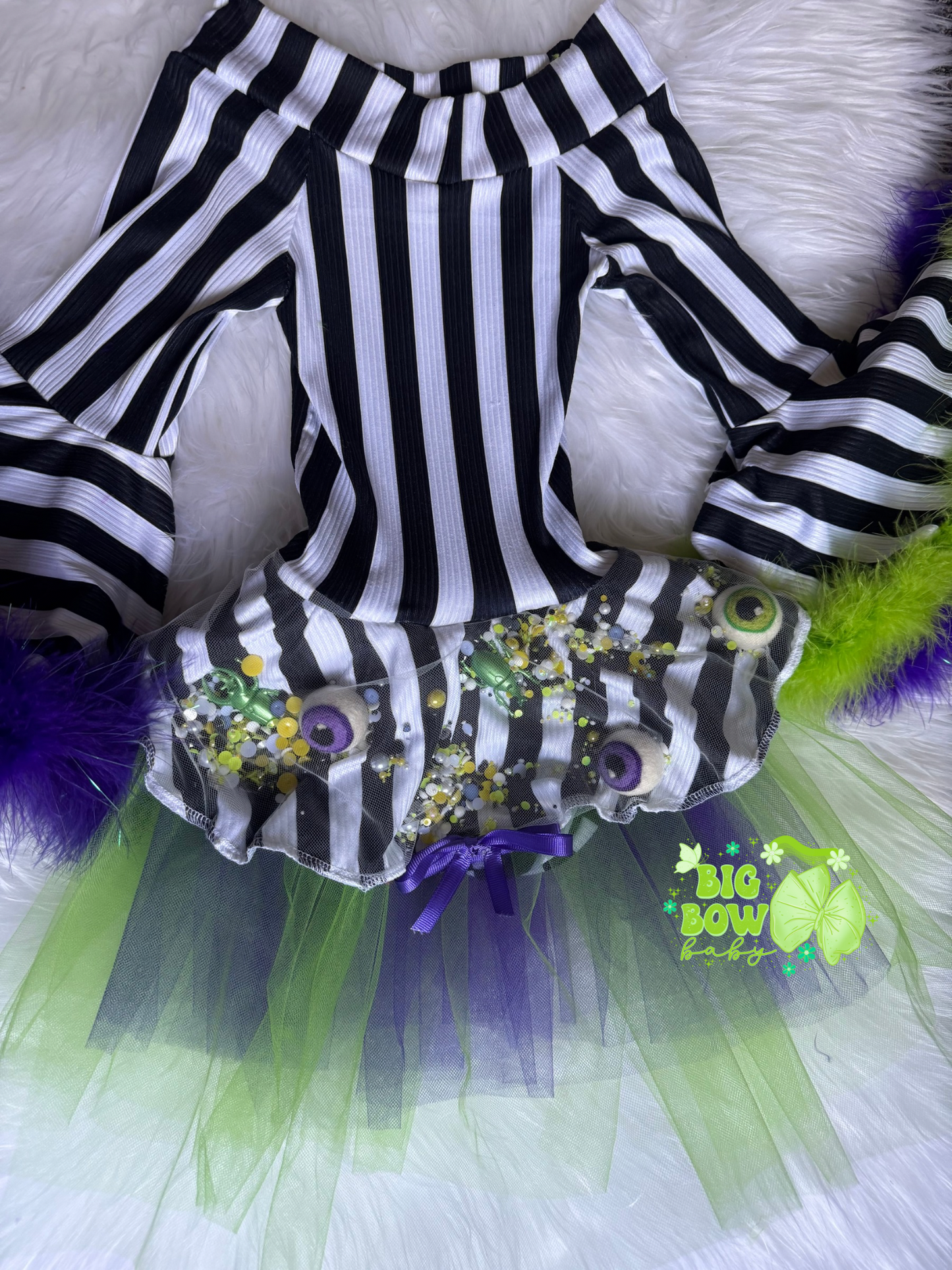 Beetlejuice OTT Shaker Outfit (BEETLES & EYES GLUED TO DRESS TO STAY UP)