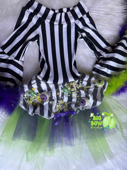 Beetlejuice OTT Shaker Outfit (BEETLES & EYES GLUED TO DRESS TO STAY UP)