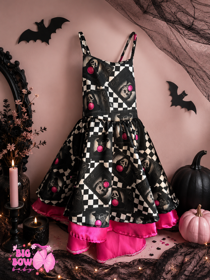 Bubblegum GF - Flowy Satin & Bow Back Amoree Dress - Pick Your Size