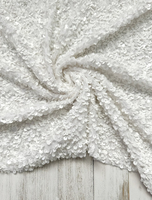 White on White Sequins (On Velvet)