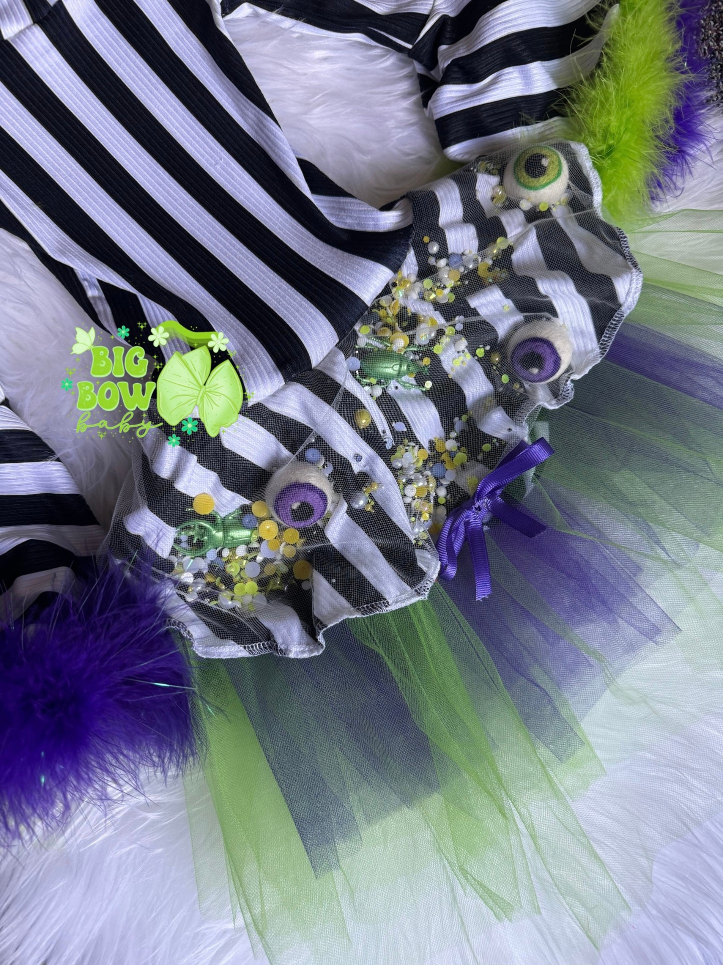 Beetlejuice OTT Shaker Outfit (BEETLES & EYES GLUED TO DRESS TO STAY UP)