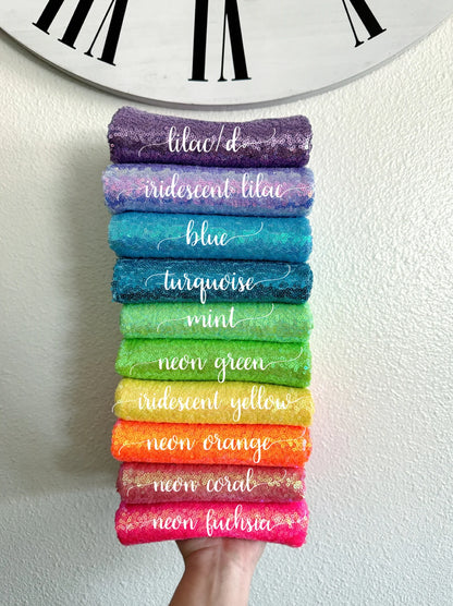 Colorful Mesh Sequins 🧡💛🩷💜🩵💚