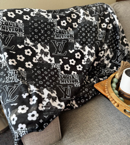 Custom Minky 58”x40” Blanket/Throw (Single Sided)
