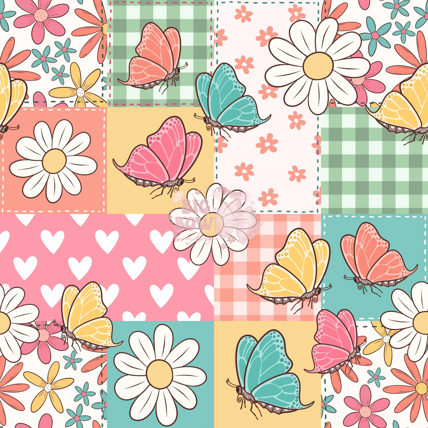 Butterflies and Floral Girly Patchwork