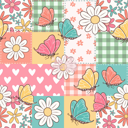 Butterflies and Floral Girly Patchwork