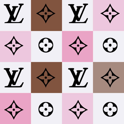 Checkered Pink/Brown Boujee - Pick Your Size & Style (Wraps & Sailors)