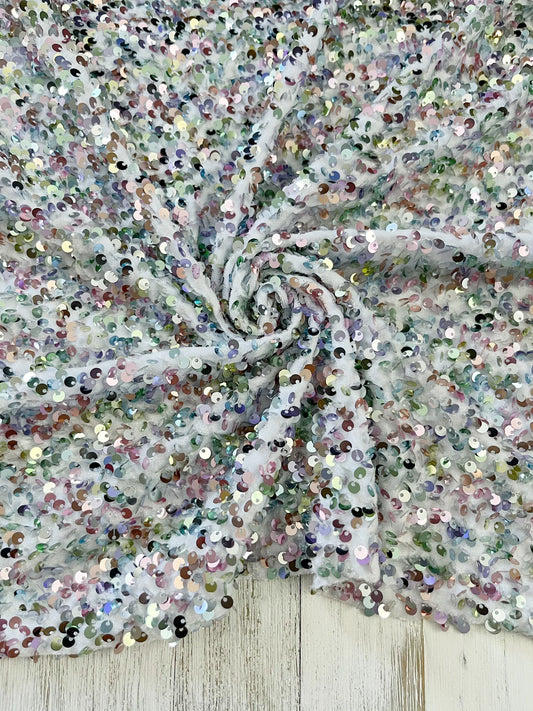 Colorful/White Sequins (On Velvet)