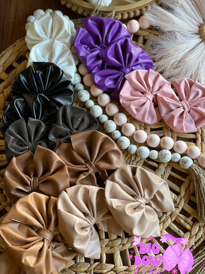 Pleather - PIGGIES & SINGLE BOWS - Pick Your Style & Color