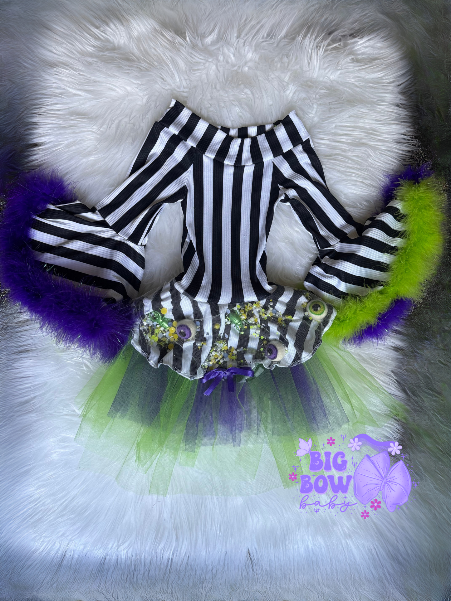 Beetlejuice OTT Shaker Outfit (BEETLES & EYES GLUED TO DRESS TO STAY UP)
