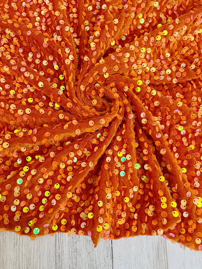 Orange Sequins (On Velvet)
