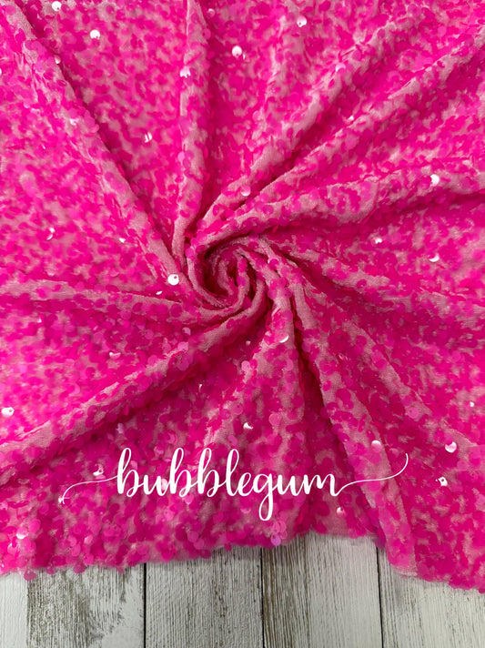 Bubblegum Sequins (On Velvet)