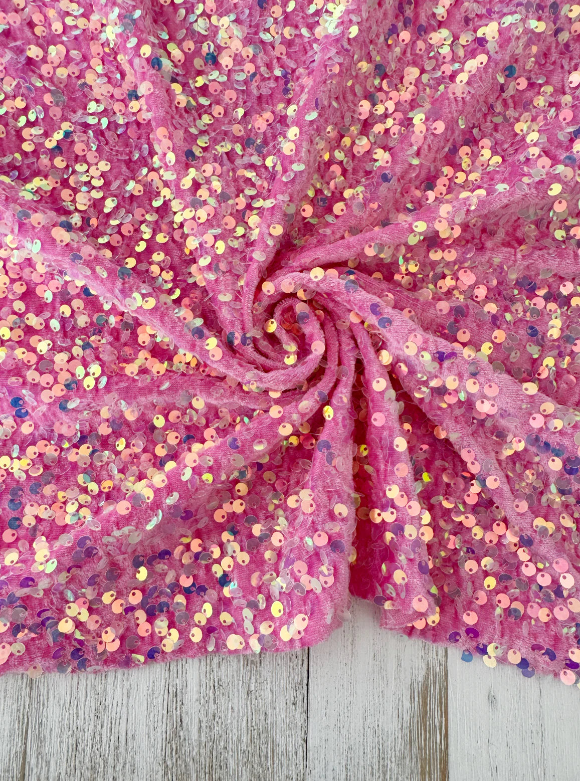 Baby Pink Sequins (On Velvet)