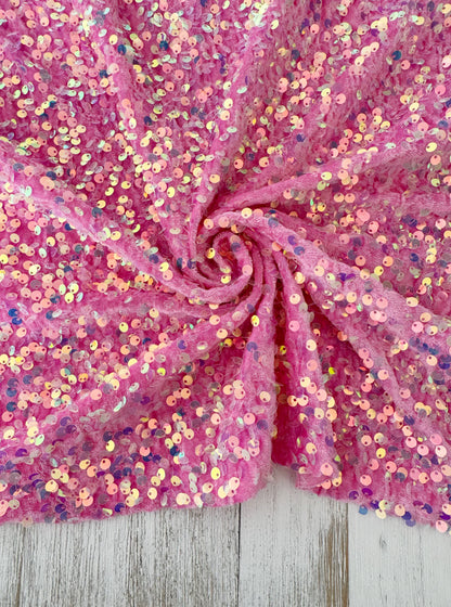 Baby Pink Sequins (On Velvet)