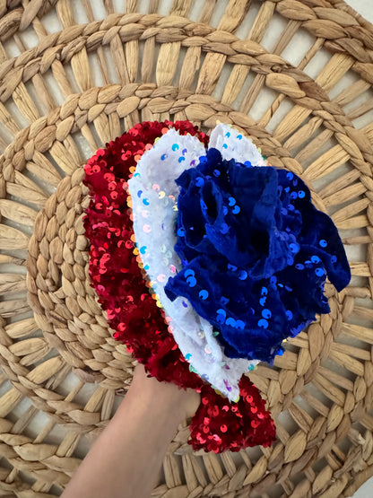 Red White & Blue Stacked Messy