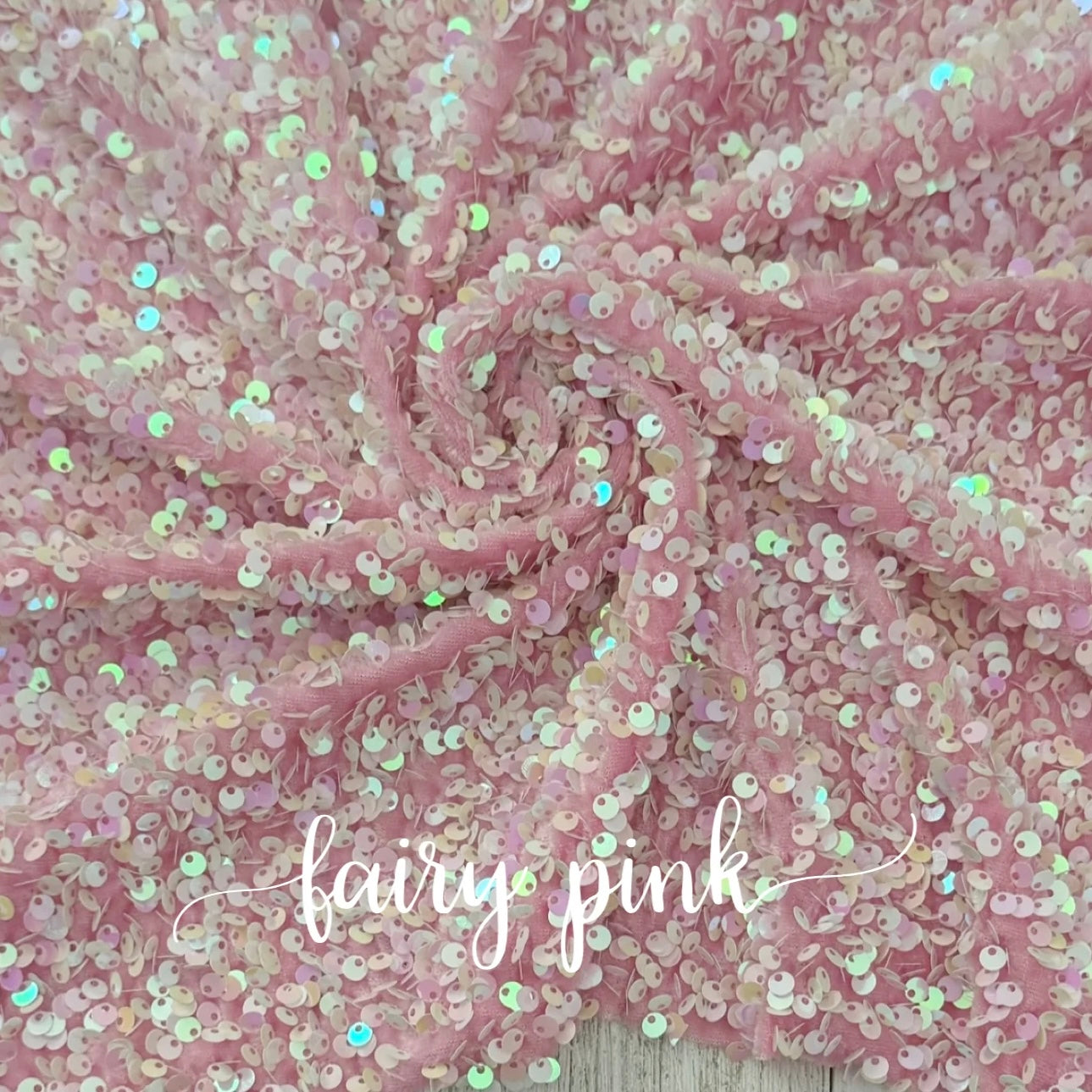 Fairy Pink Velvet Sequins
