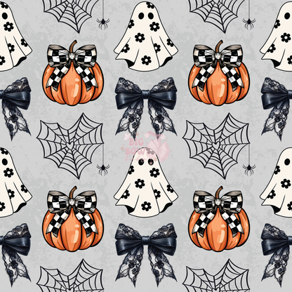 Black & White Checkered Coquette Pumpkins