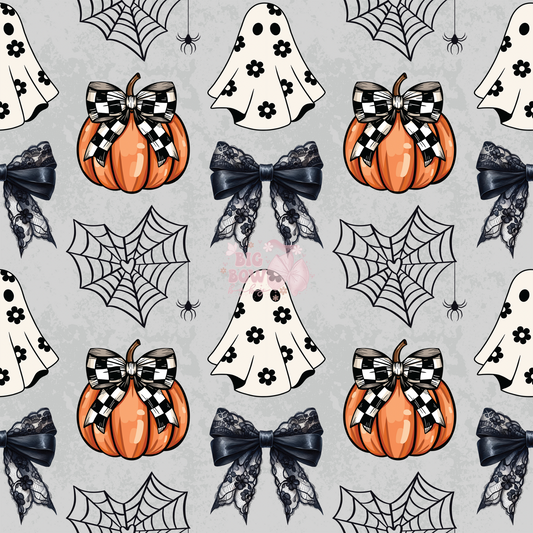 Black & White Checkered Coquette Pumpkins