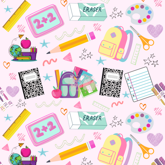 School Supplies Collage