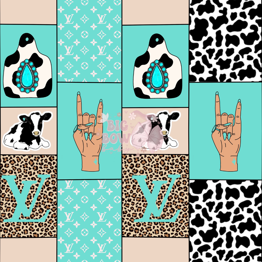 Leopard Cowprint/Leopard Western Patchwork Boujee