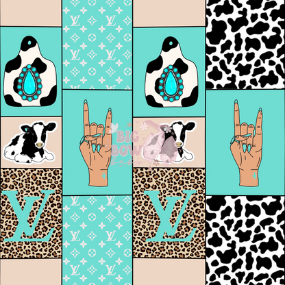 Leopard Cowprint/Leopard Western Patchwork Boujee