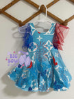 FOJ Boujee 🦋 - Flutter Sleeve Brielle Skirted Romper (OR PICK A 4th Of July PRINT)