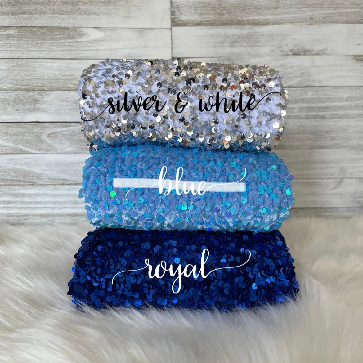 Royal Blue Velvet Sequins