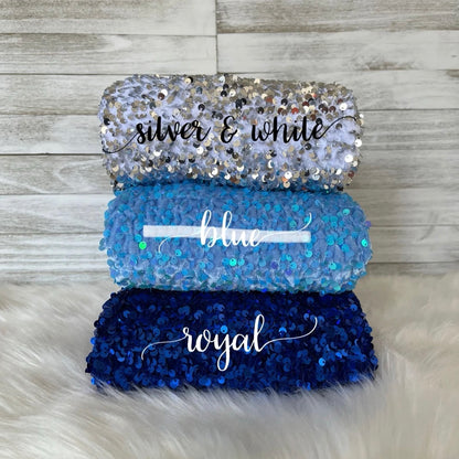 Royal Blue Velvet Sequins