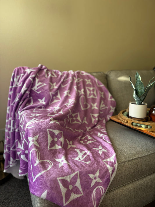 Custom Minky 58”x40” Blanket/Throw (Single Sided)