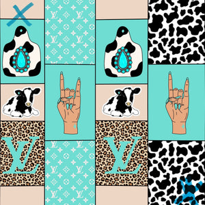 Leopard Cowprint/Leopard Western Patchwork Boujee