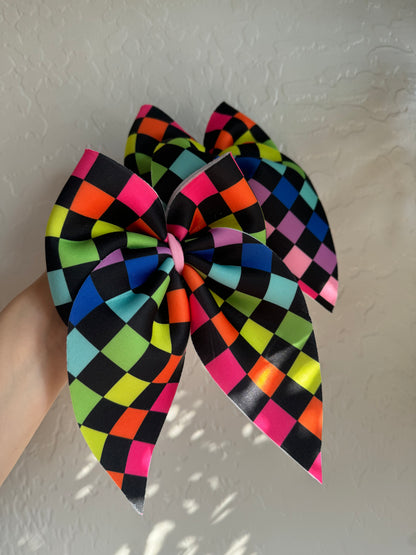Neon Rainbow Checks 🌈  6” Sailor Piggies