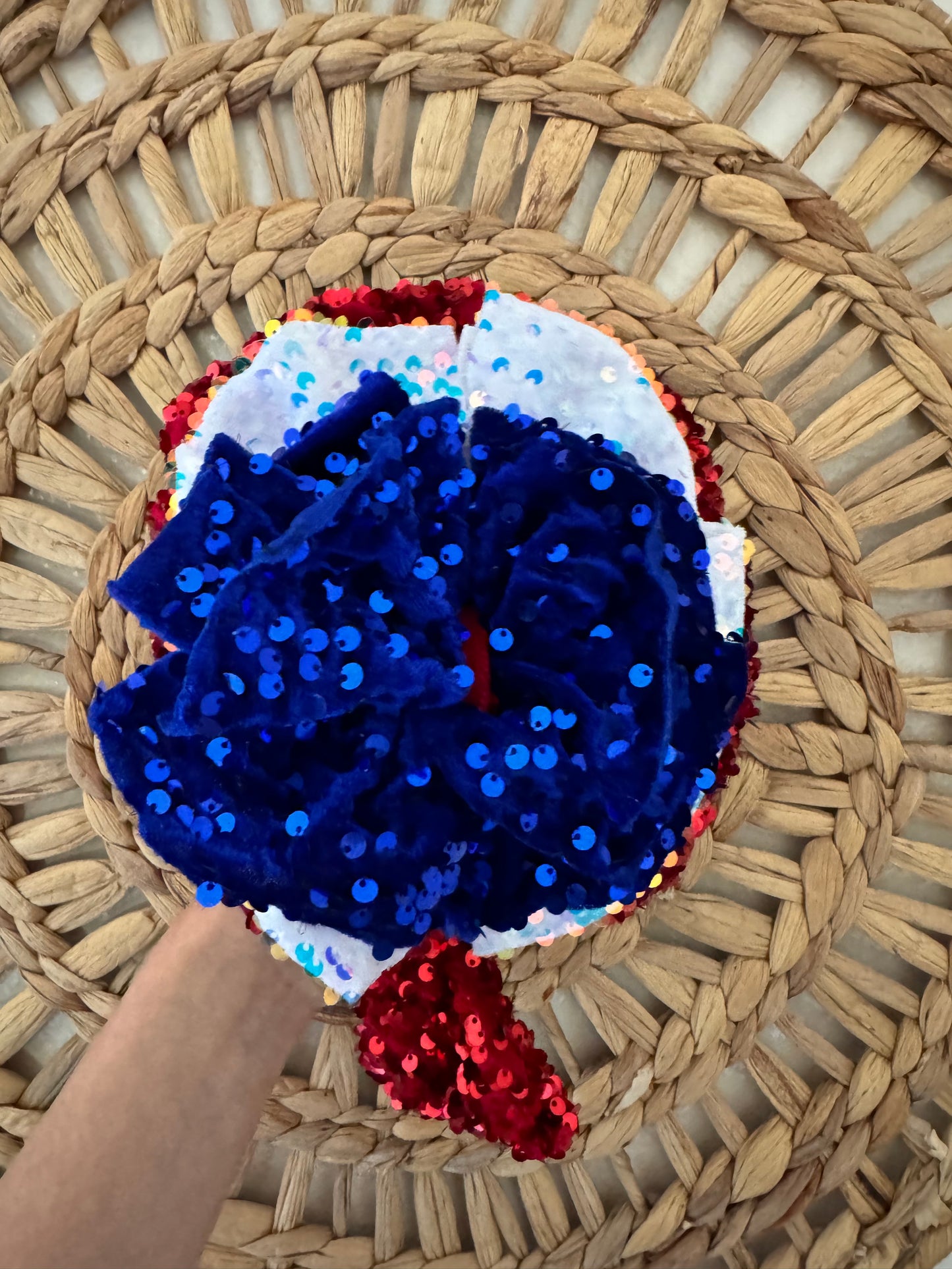 Red White & Blue Stacked Messy