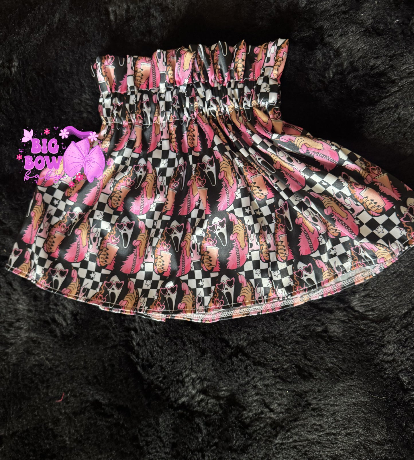 2T - SCREAM QUEEN Satin Willow Skirt ONLY - RTS
